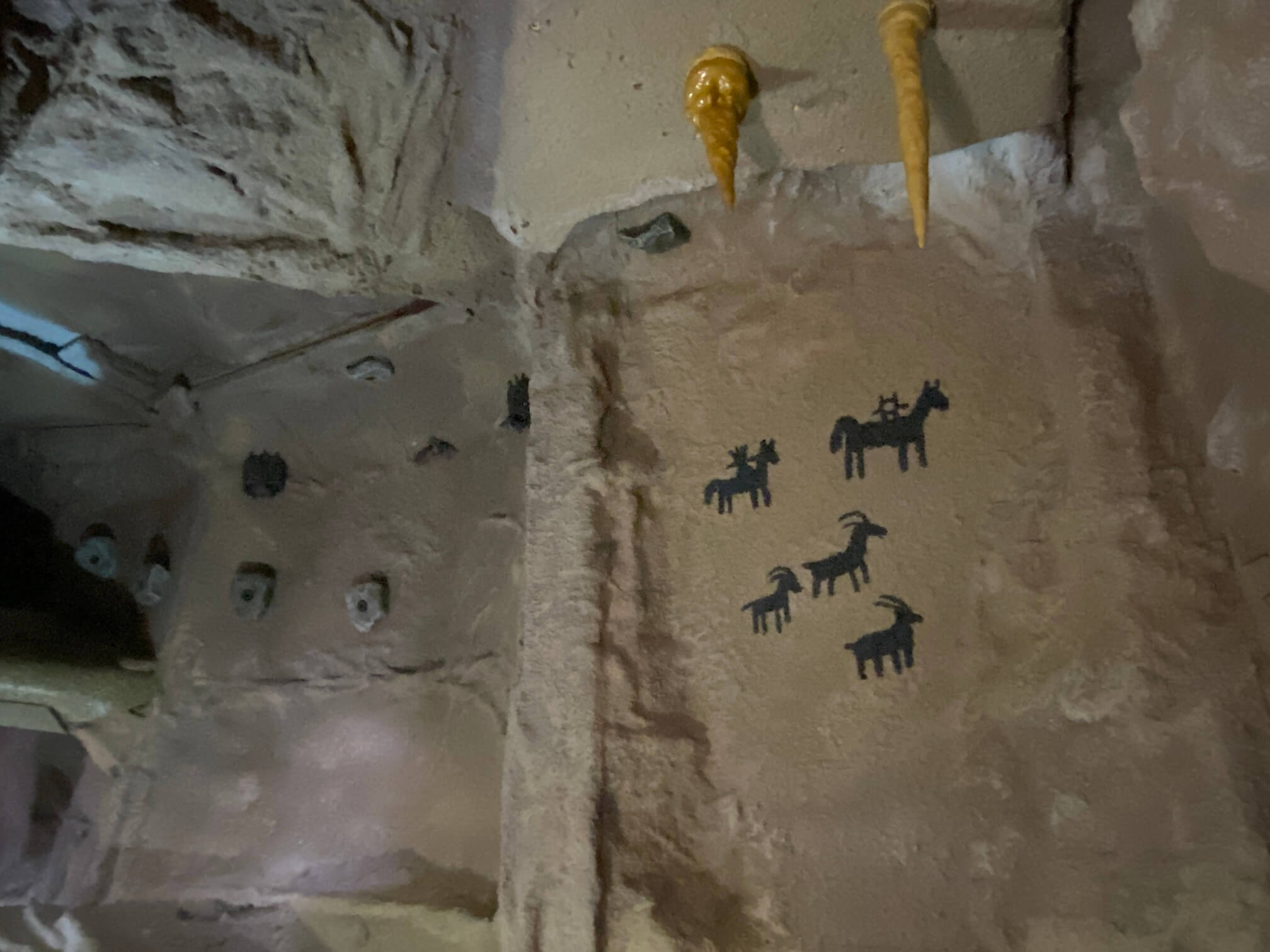 Cave paintings include proximity sensing and recorded audio to educate visitors about conservation.